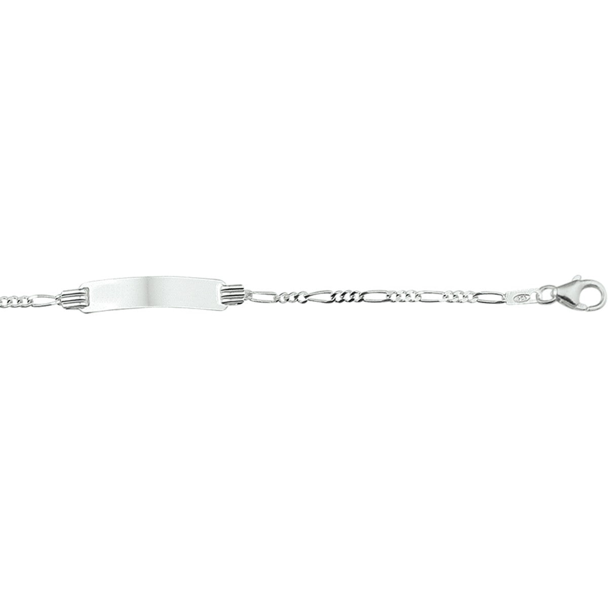 Zilveren Graveerarmband Figaro Plaat 4,8 mm 1005649 - PansiteNederland.nl