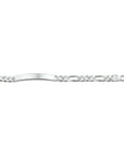 Zilver Wit Graveerarmband Figaro Plaat 6,3 Mm 19 Cm 1005654 - PansiteNederland.nl