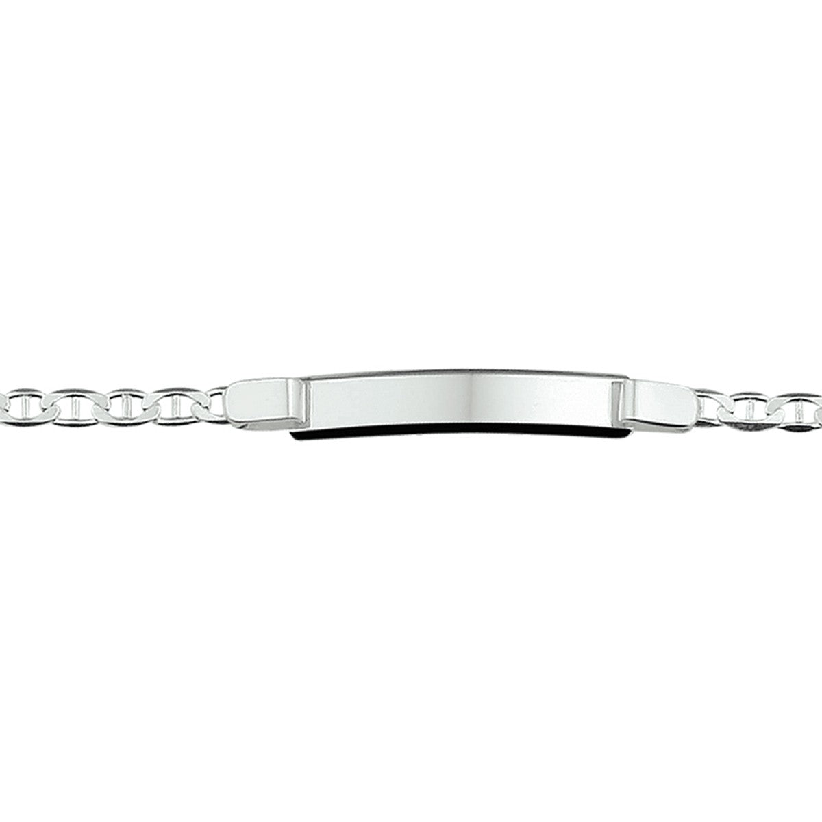 Fantasy Collection Graveerarmband anker plaat 6 mm 19 cm zilver