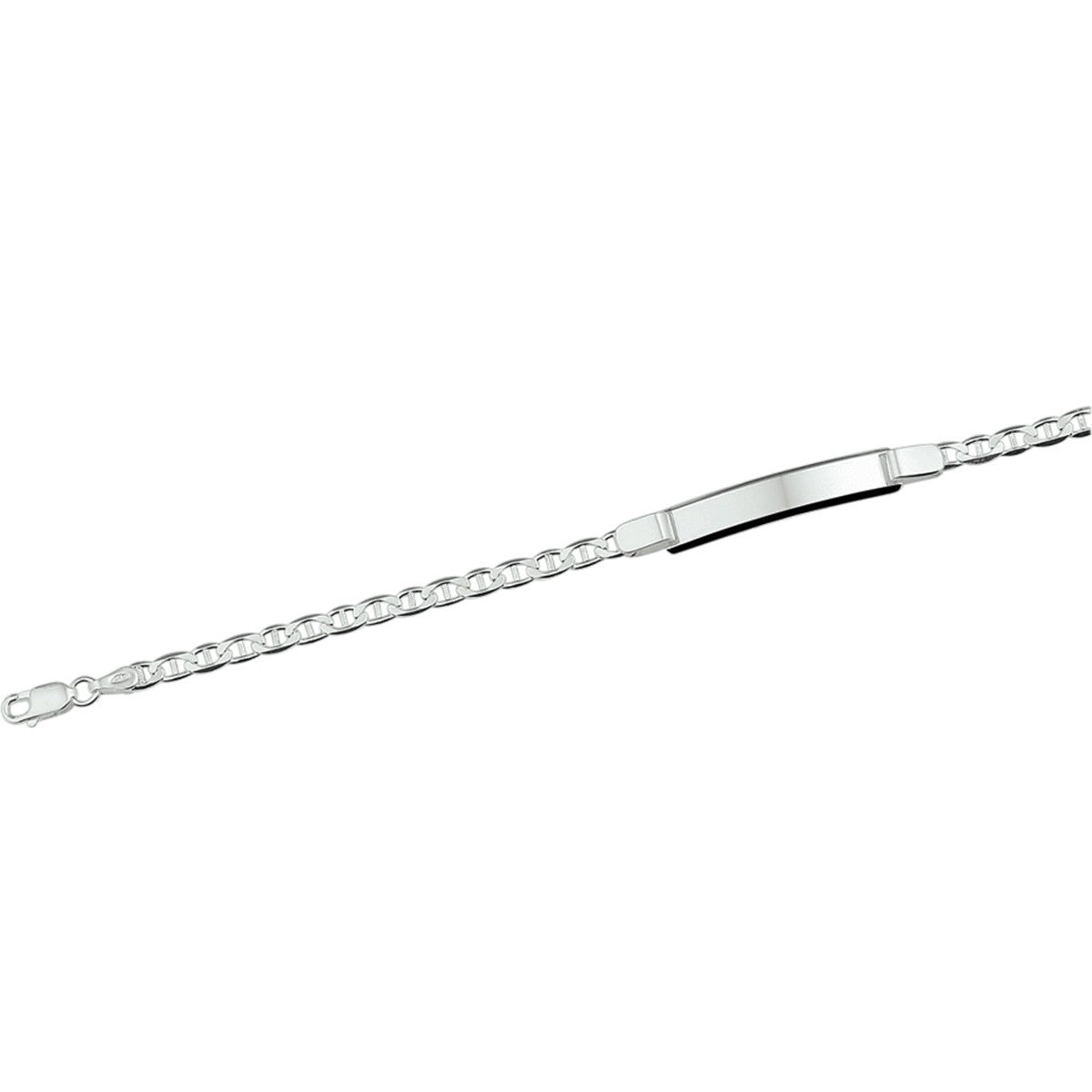 Fantasy Collection Graveerarmband anker plaat 6 mm 19 cm zilver