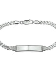 Zilver Wit Graveerarmband Gourmette 4-Zijdes Geslepen Plaat 8 Mm 20 Cm 1005666 - PansiteNederland.nl