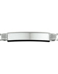 Zilver Wit Graveerarmband Figaro Plaat 8 Mm 20 Cm 1005673 - PansiteNederland.nl