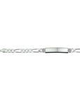 Zilver Wit Graveerarmband Figaro Plaat 8 Mm 20 Cm 1005673 - PansiteNederland.nl