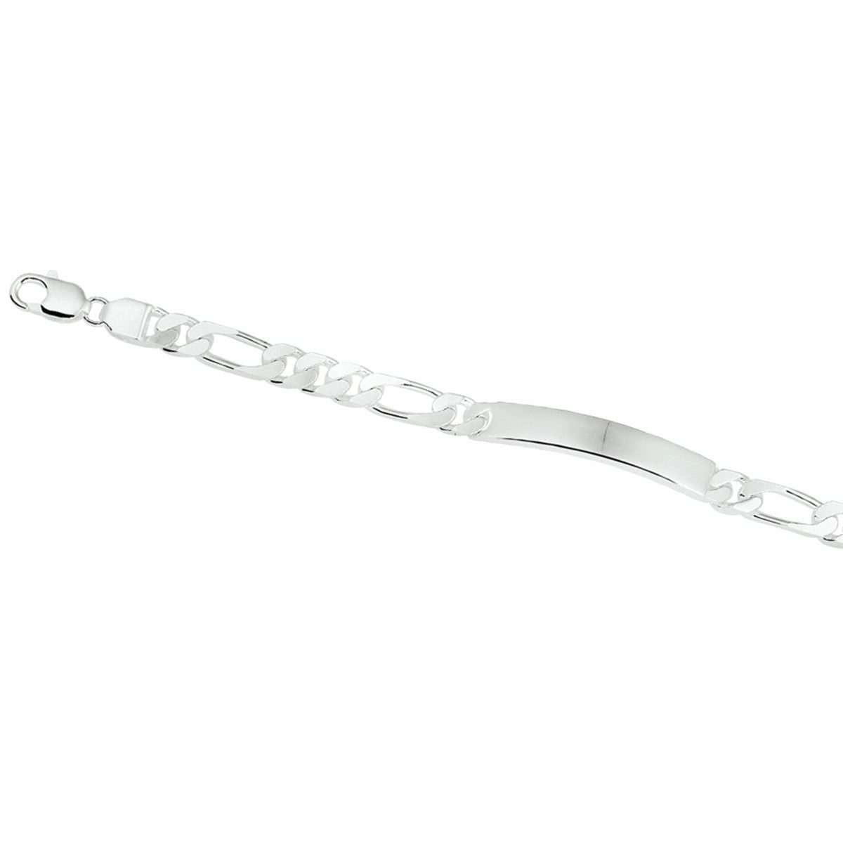 Fantasy Collection Graveerarmband figaro plaat 7,6 mm 20 cm zilver - PSN1005674