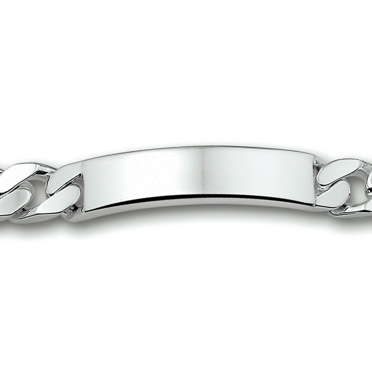 Fantasy Collection Graveerarmband gourmette plaat 10 mm 21 cm zilver