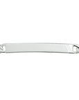 Zilver Wit Graveerarmband Gourmette 6-Zijdes Geslepen Plaat 6,0 mm 1005766 - PansiteNederland.nl