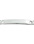 Zilver Wit Graveerarmband Gourmette Plaat 8 Mm 21 Cm 1005772 - PansiteNederland.nl