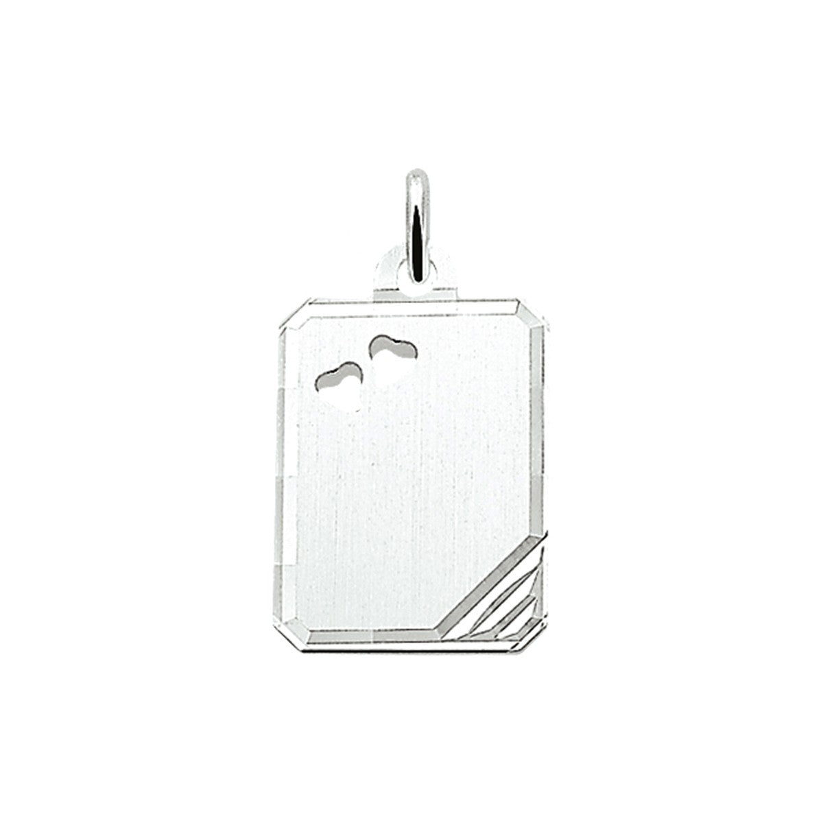 Fantasy Collection Graveerhanger hart gediamanteerd zilver