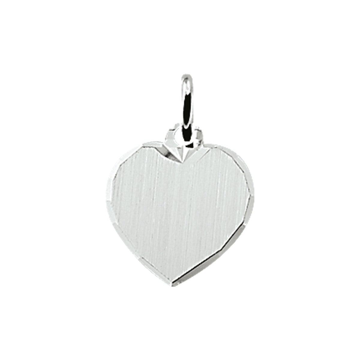 Fantasy Collection Graveerhartje gediamanteerd zilver hanger