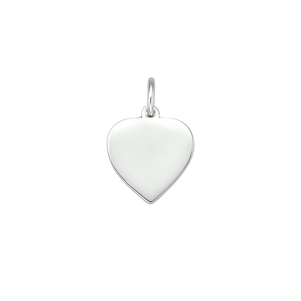 Fantasy Collection Graveerhartje gediamanteerd zilver hanger
