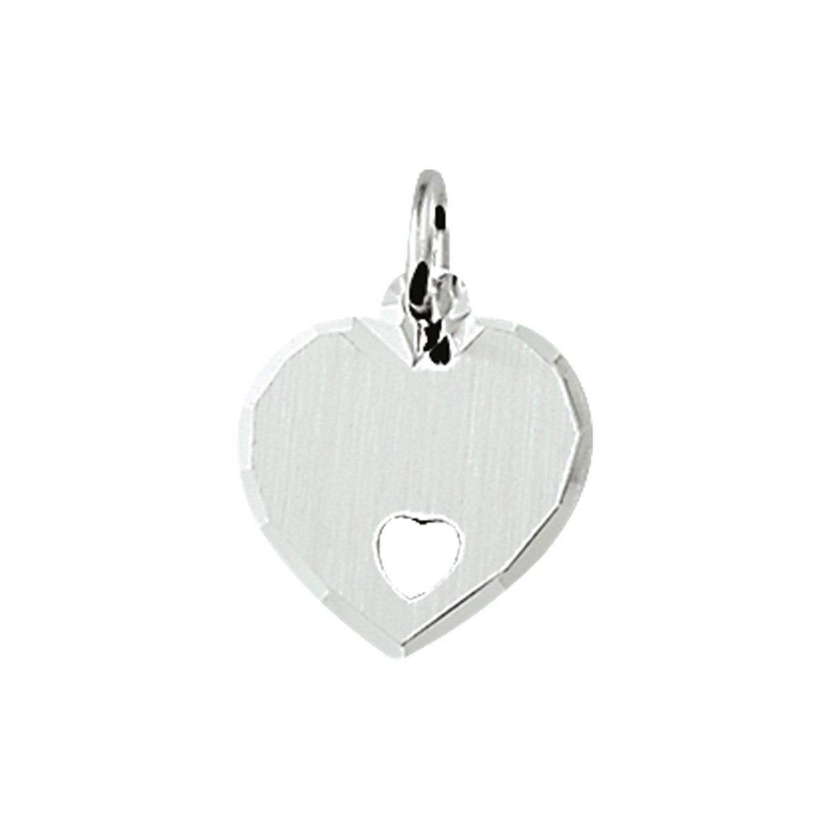 Fantasy Collection Graveerhartje gediamanteerd zilver hanger