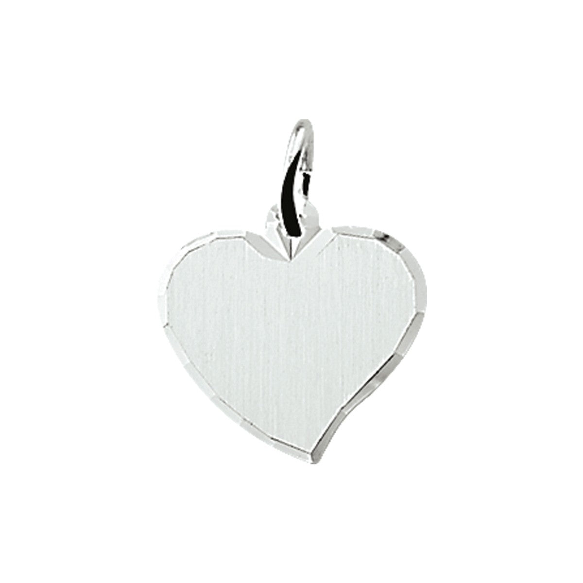 Fantasy Collection Graveerhartje gediamanteerd zilver hanger