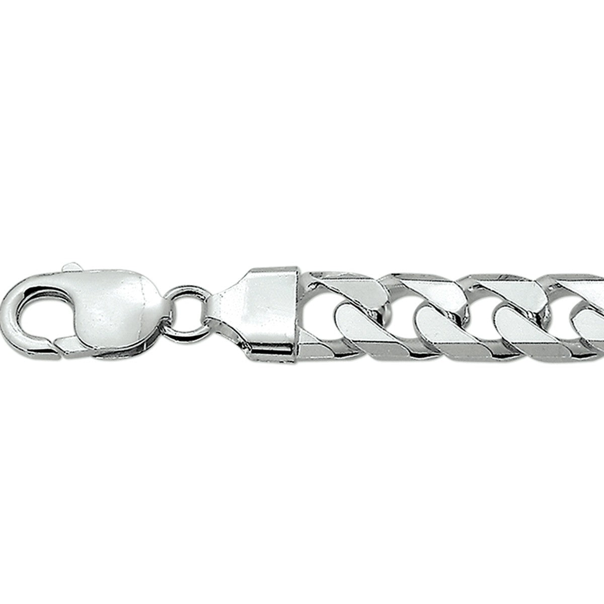 Fantasy Collection Armband gourmette 8 zijdes geslepen 7,5 mm zilver