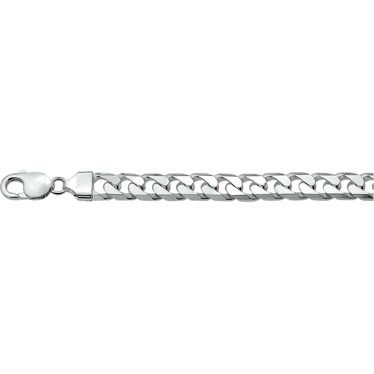 Fantasy Collection Armband gourmette 8 zijdes geslepen 7,5 mm zilver