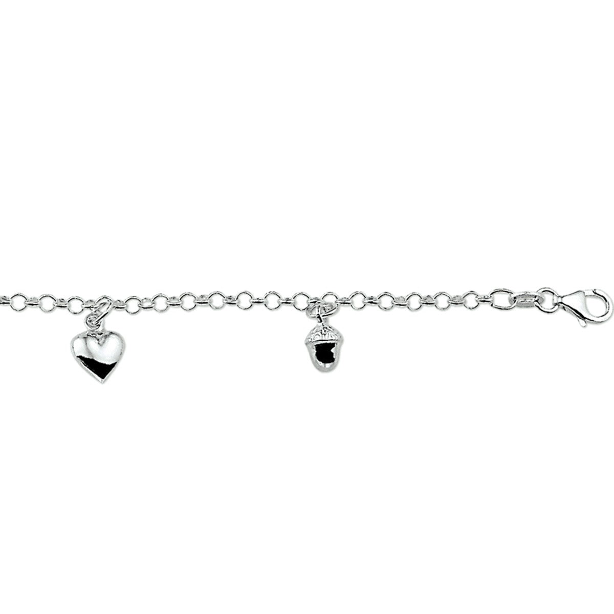 Fantasy Collection Armband diverse bedels 17 cm zilver