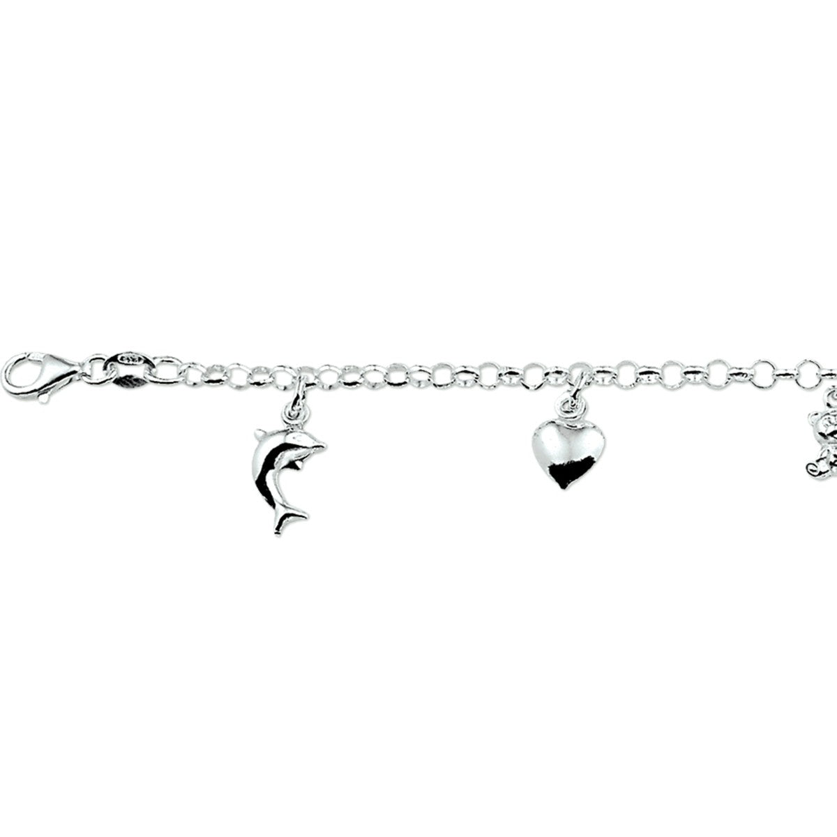 Fantasy Collection Armband diverse bedels 15 cm zilver