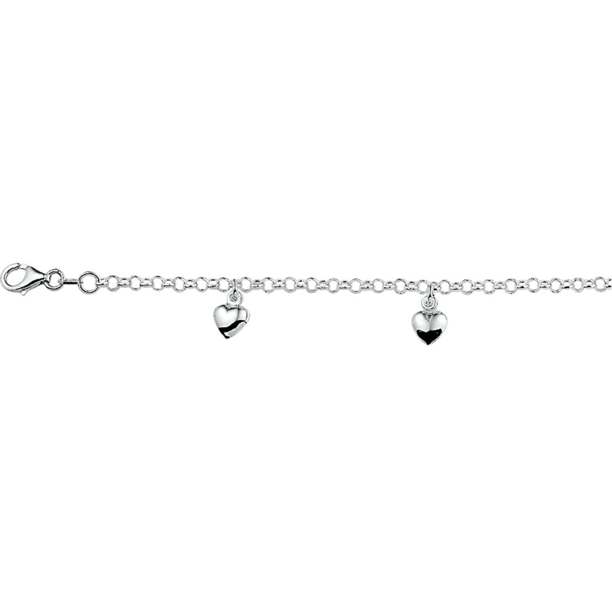 Fantasy Collection Armband hart 15 cm zilver