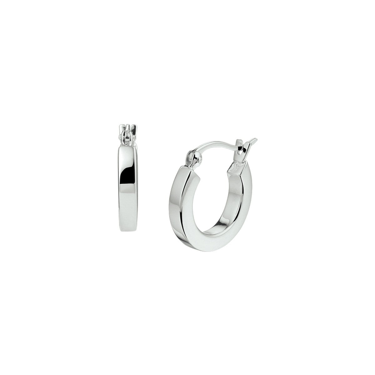 Fantasy Collection Oorbellen 3,0 mm vierkante buis zilver