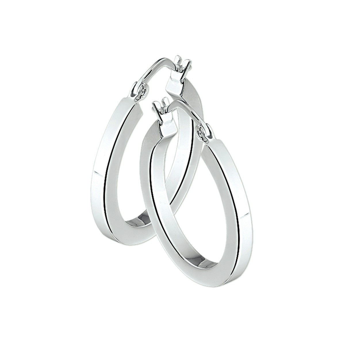 Fantasy Collection Oorbellen 3,0 mm vierkante buis zilver