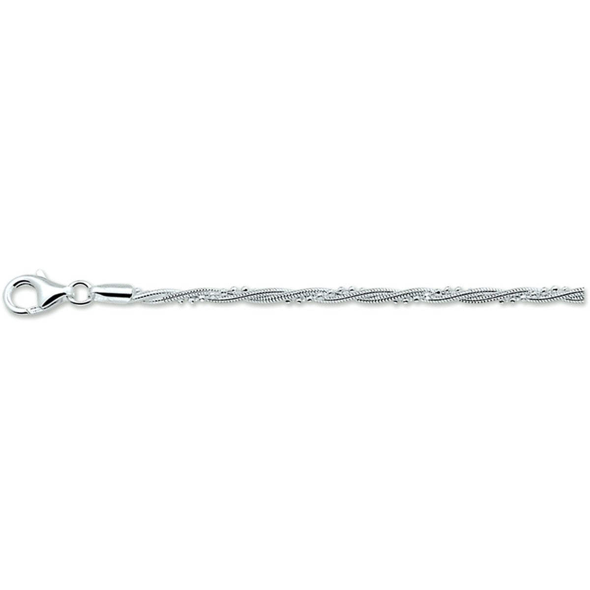 Fantasy Collection Armband gevlochten 2,7 mm zilver