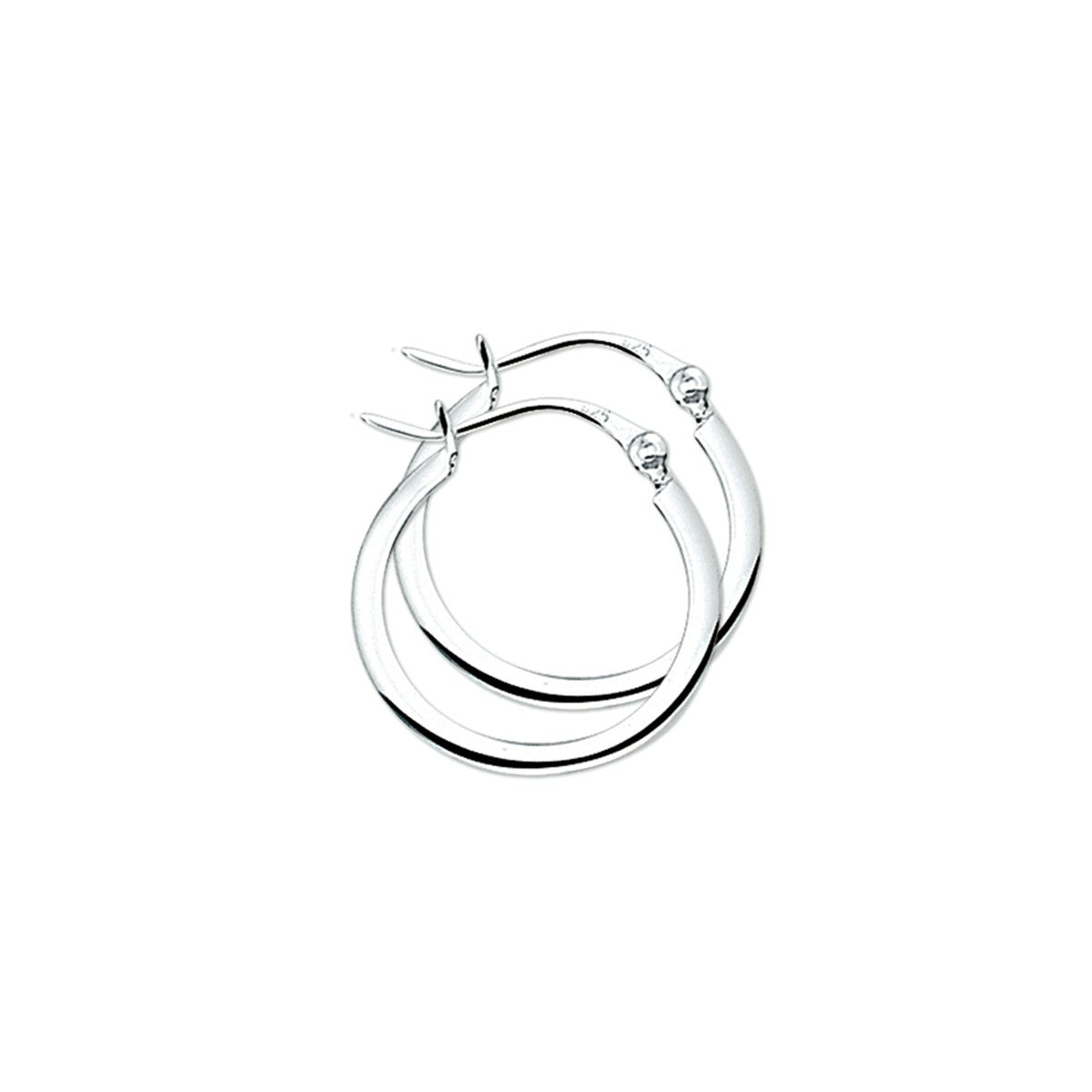 Fantasy Collection Oorbellen 2,0 mm vierkante buis zilver