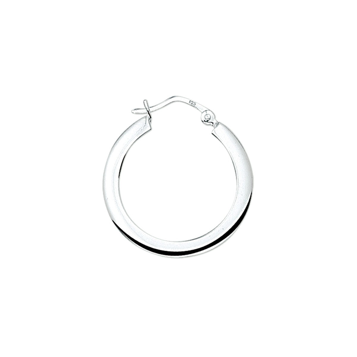 Fantasy Collection Oorbellen 2,5 mm vierkante buis zilver