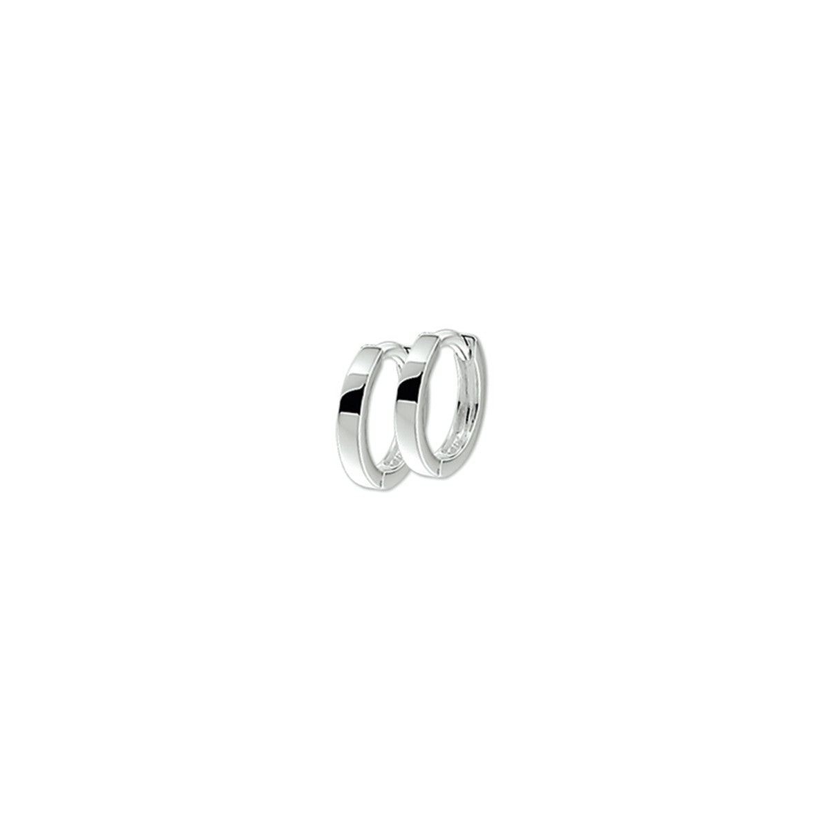 Fantasy Collection Oorbellen 2 mm vlak zilver