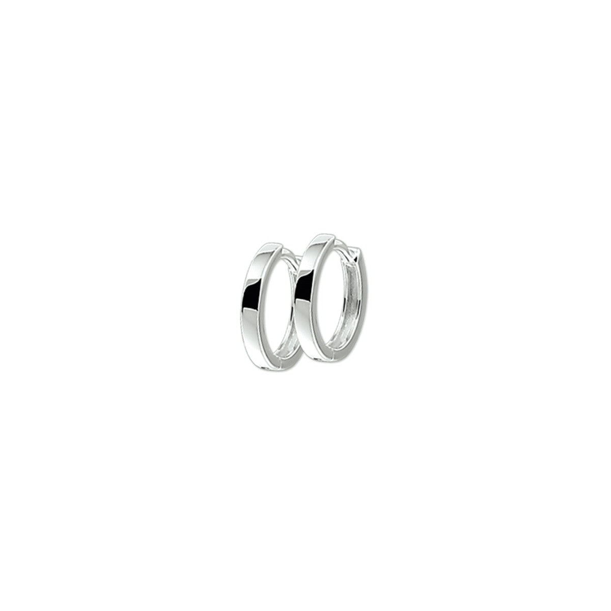 Fantasy Collection Oorbellen 2 mm vlak zilver