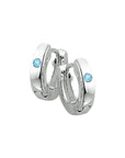 Zilver Klapoorringen Blauw Zirkonia 1012123 - PansiteNederland.nl