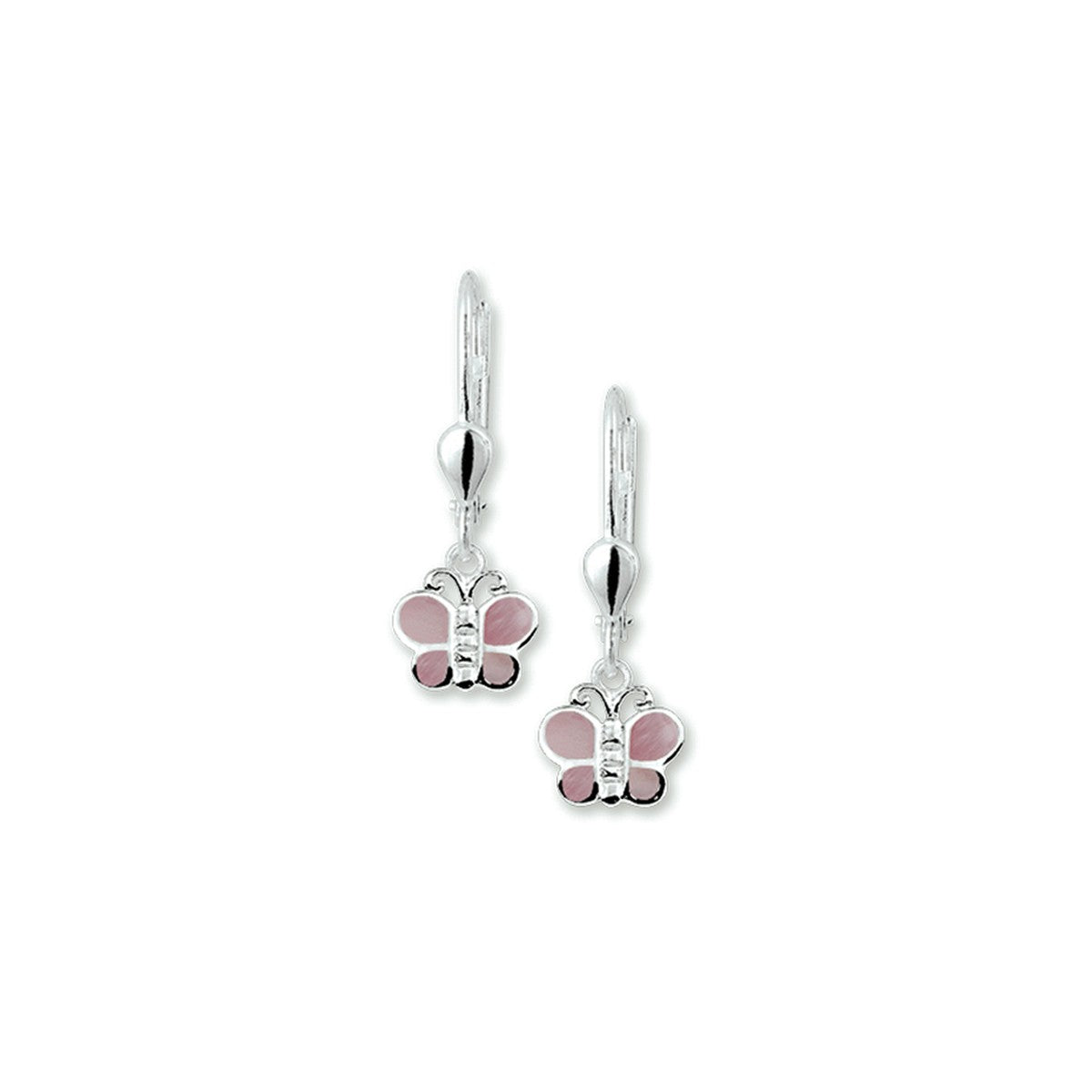 Fantasy Collection Hangende oorbellen vlinder brisure haak zilver