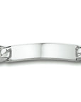 Zilver Wit Graveerarmband Gourmette 6-Zijdes Geslepen Plaat 11 mm 1013102 - PansiteNederland.nl
