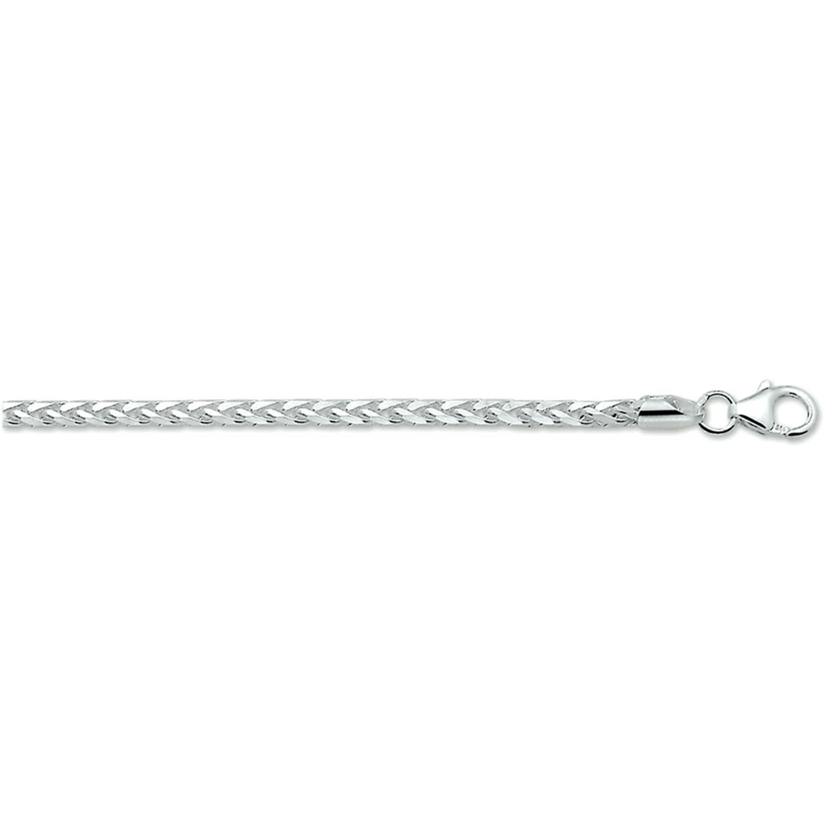 Fantasy Collection Vossestaart geslepen 3,0 mm zilver halsketting
