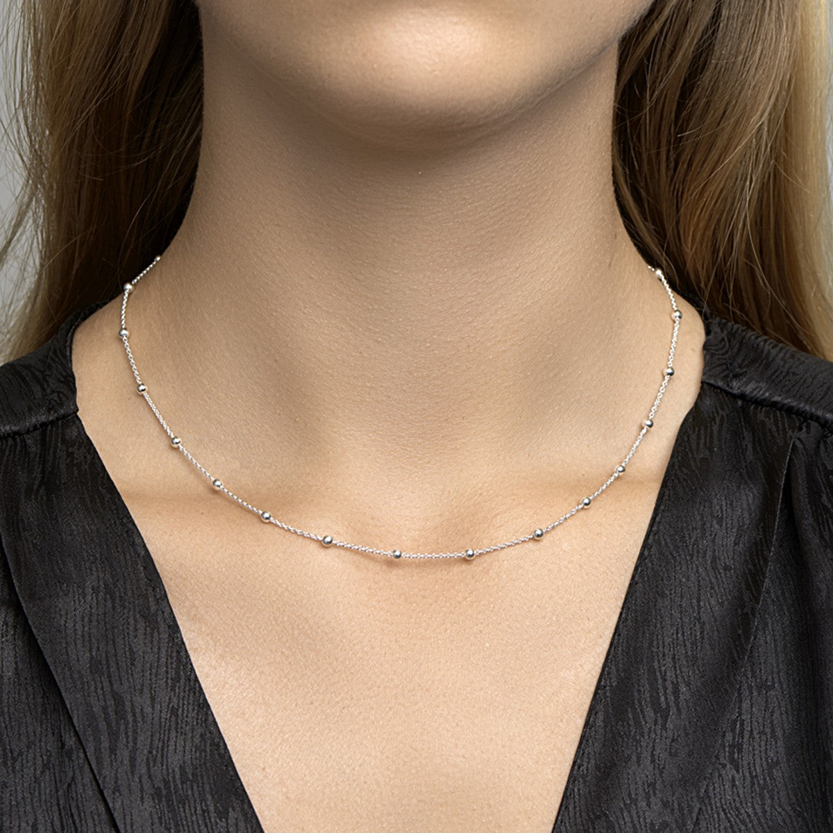 Fantasy Collection Collier anker en bolletjes zilver - PSN1013379