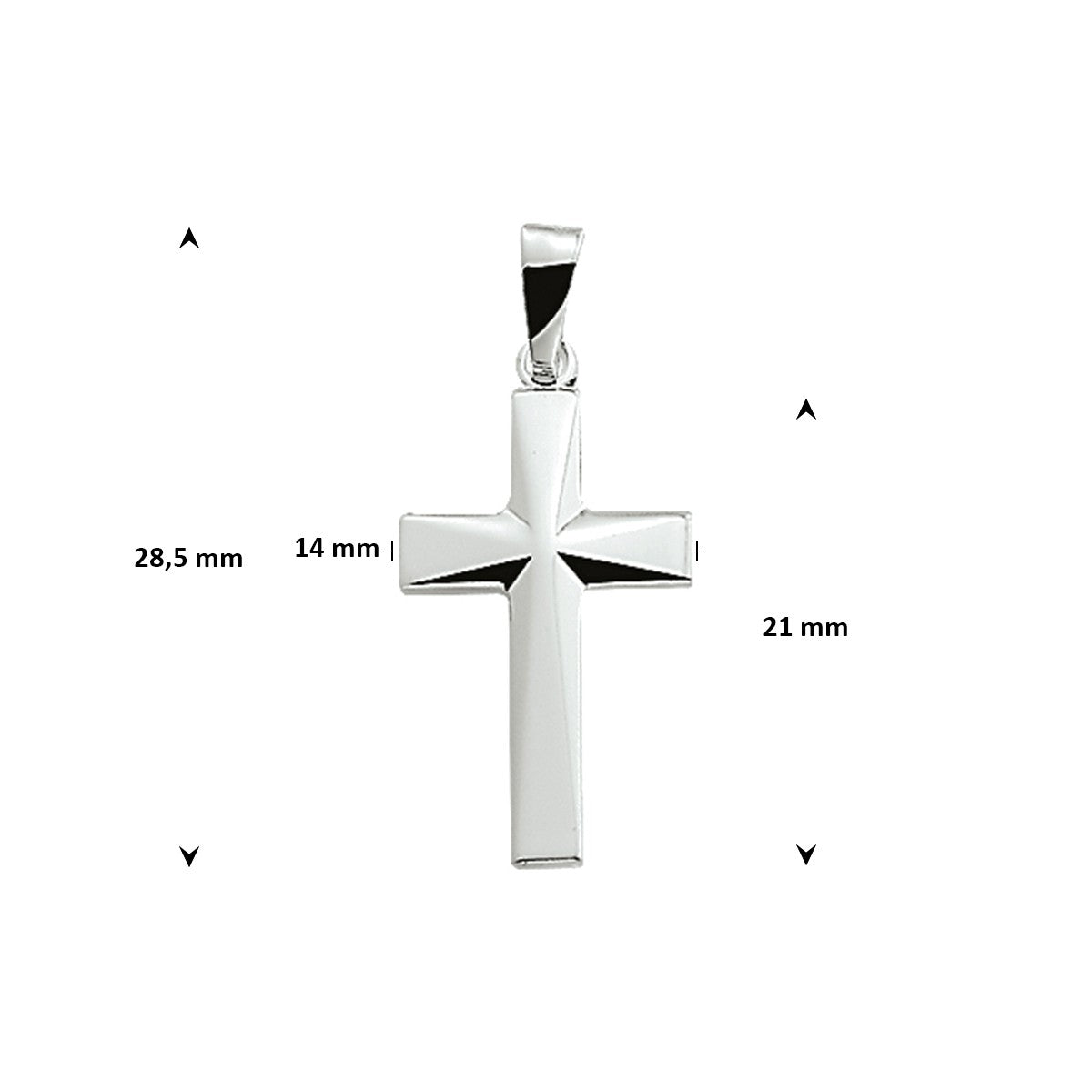 Hanger kruis 21 mm zilver – 1013956