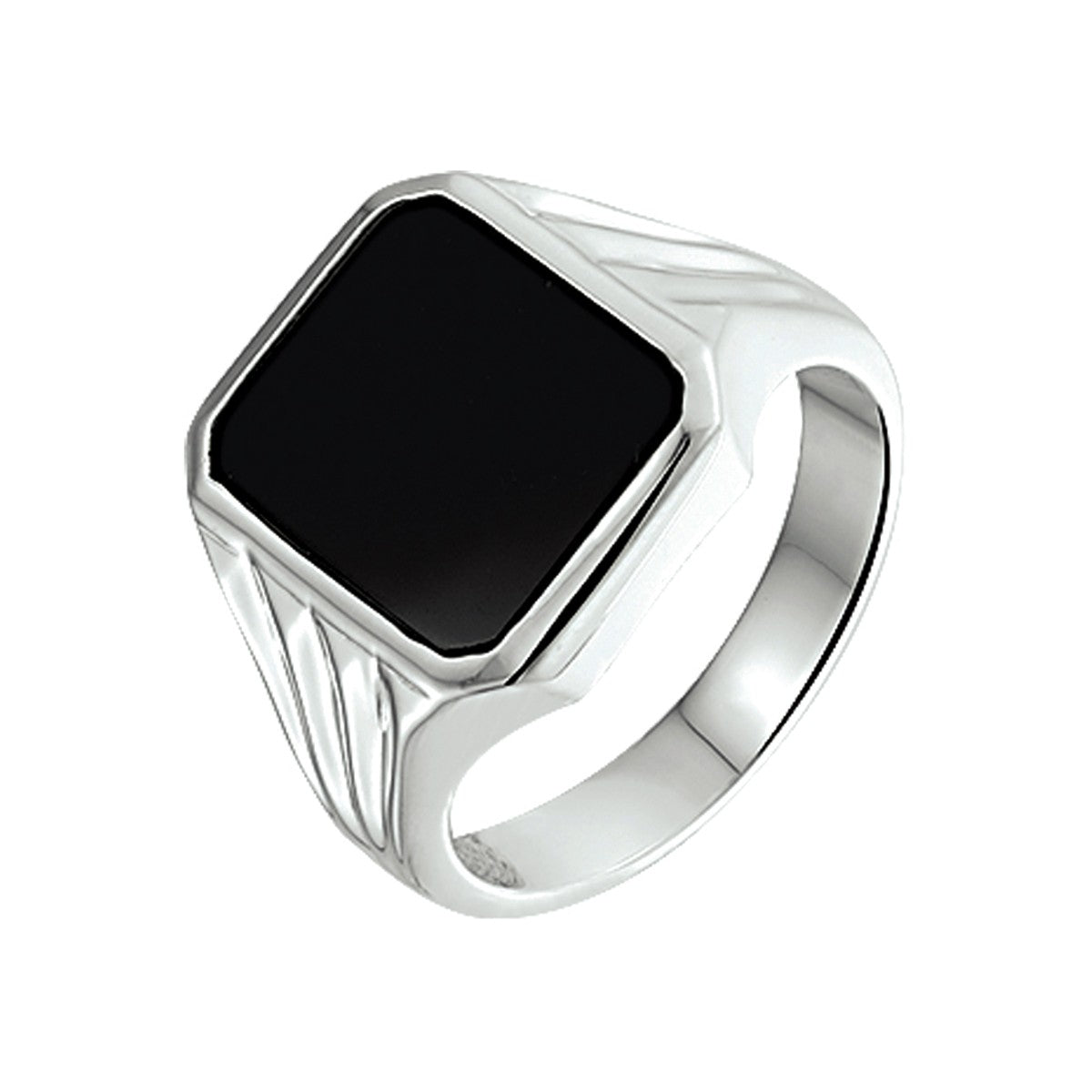 Fantasy Collection Zegelring massief onyx zilver