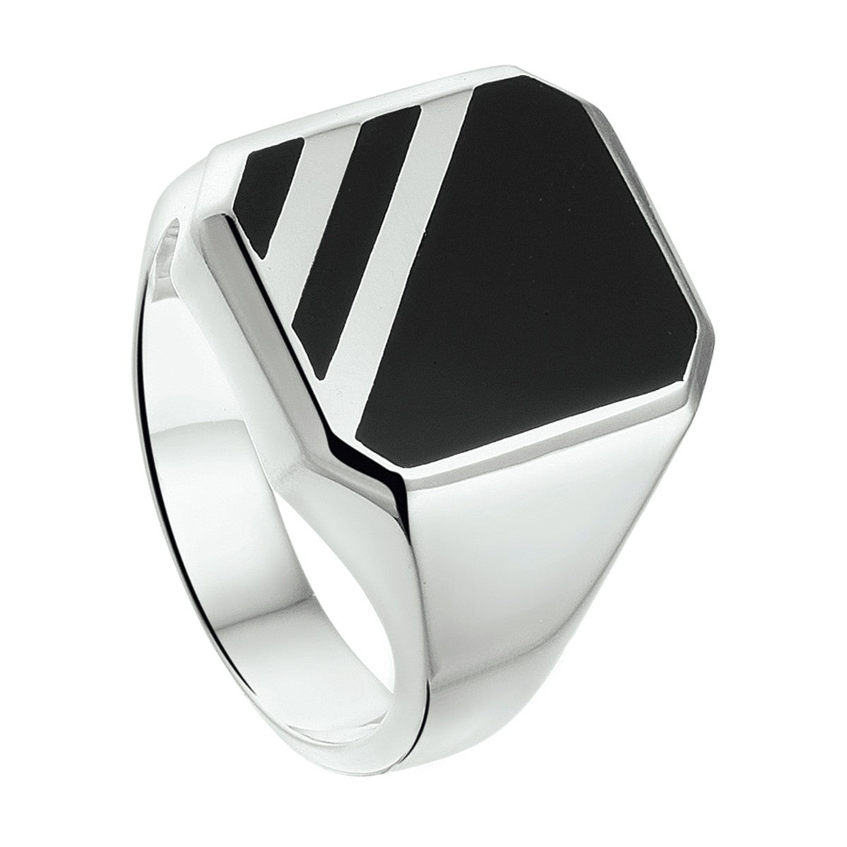 Fantasy Collection Zegelring massief onyx zilver - PSN1013992