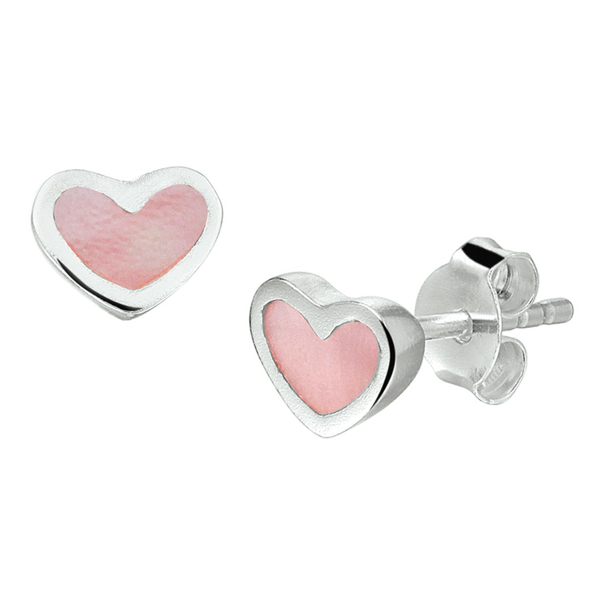 Fantasy Collection Oorbellen hart zilver