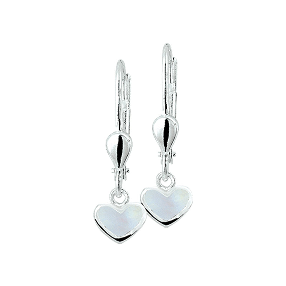 Fantasy Collection Hangende oorbellen hart brisure haak zilver