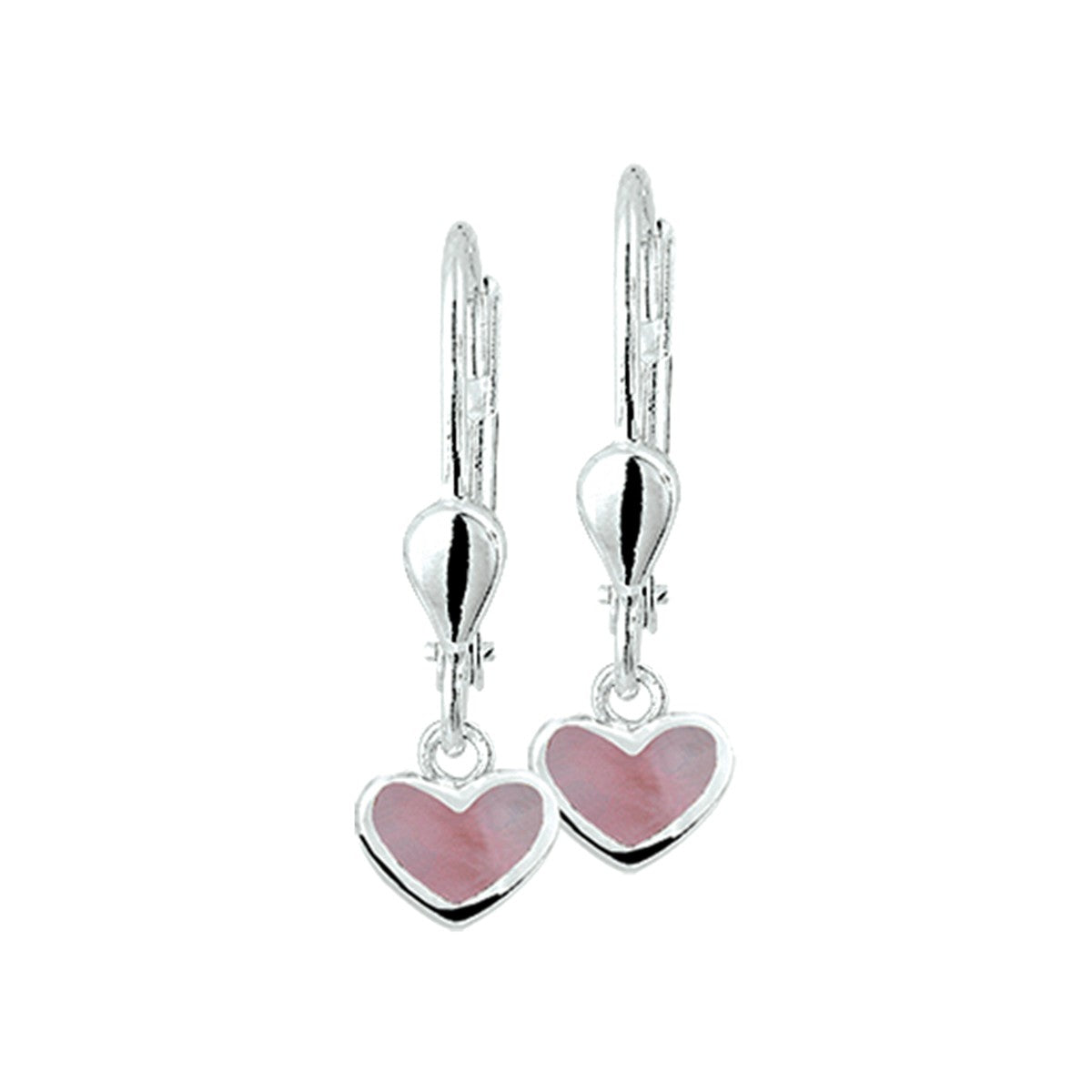 Fantasy Collection Hangende oorbellen hart brisure haak zilver