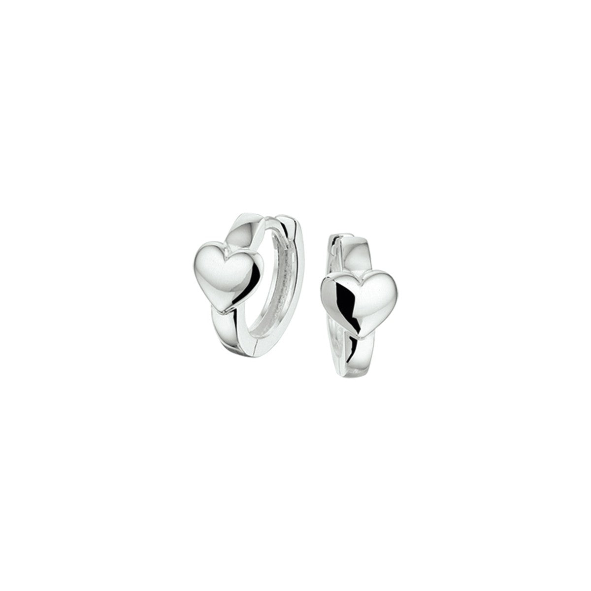 Fantasy Collection Oorbellen hart zilver