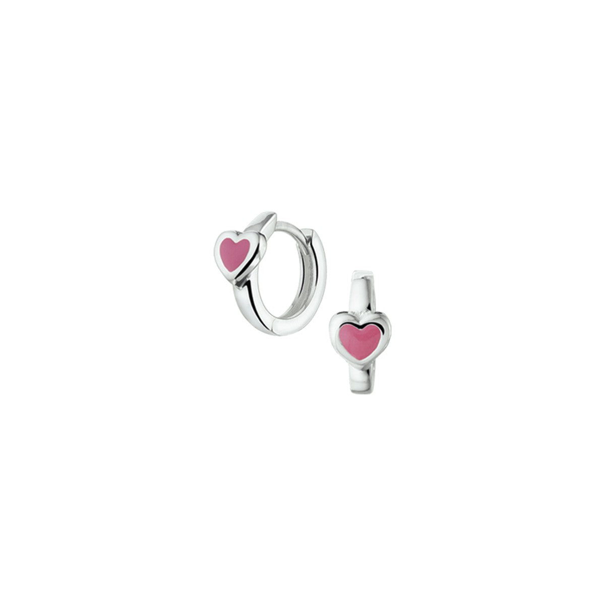 Fantasy Collection Oorbellen hart zilver