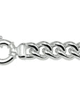 Zilver Wit Armband Gourmette 14 Mm 21 Cm Met Groot Springslot 1015511 - PansiteNederland.nl