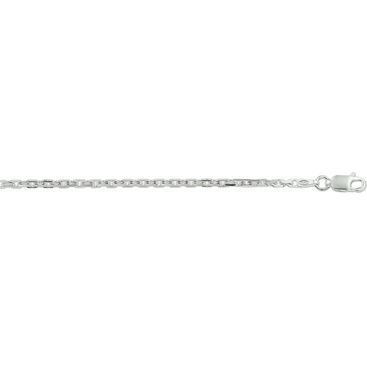 Fantasy Collection Collier anker gediamanteerd 2,1 mm zilver