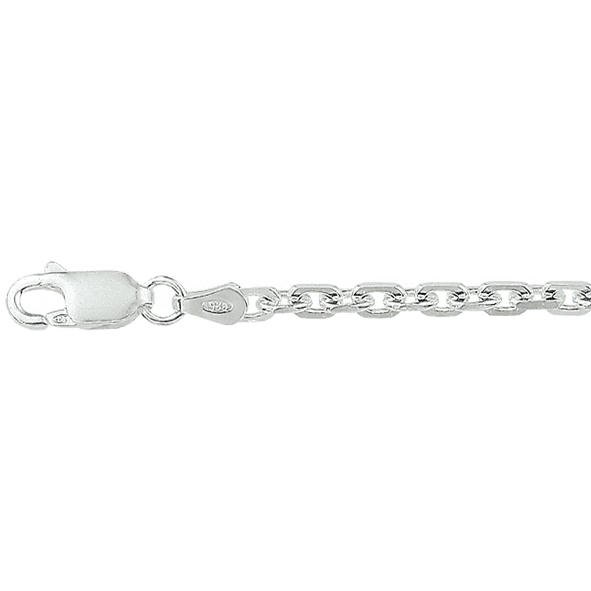 Fantasy Collection Collier anker gediamanteerd 2,5 mm zilver - PSN1015540