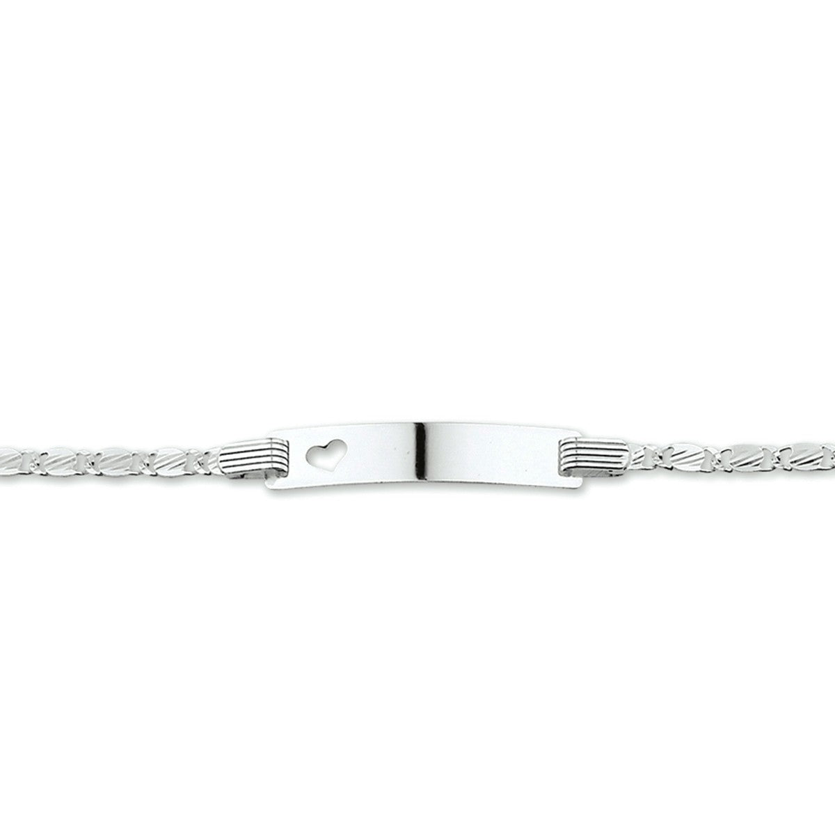 Fantasy Collection Graveerarmband anker plaat 5,0 mm 13 - 15 cm zilver