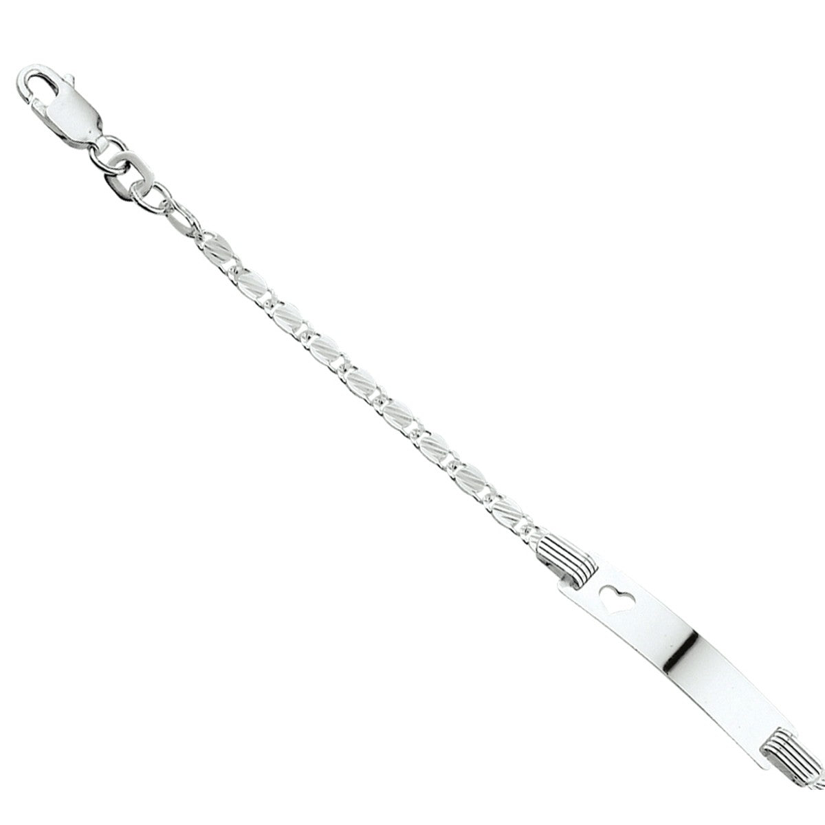 Fantasy Collection Graveerarmband anker plaat 5,0 mm 13 - 15 cm zilver