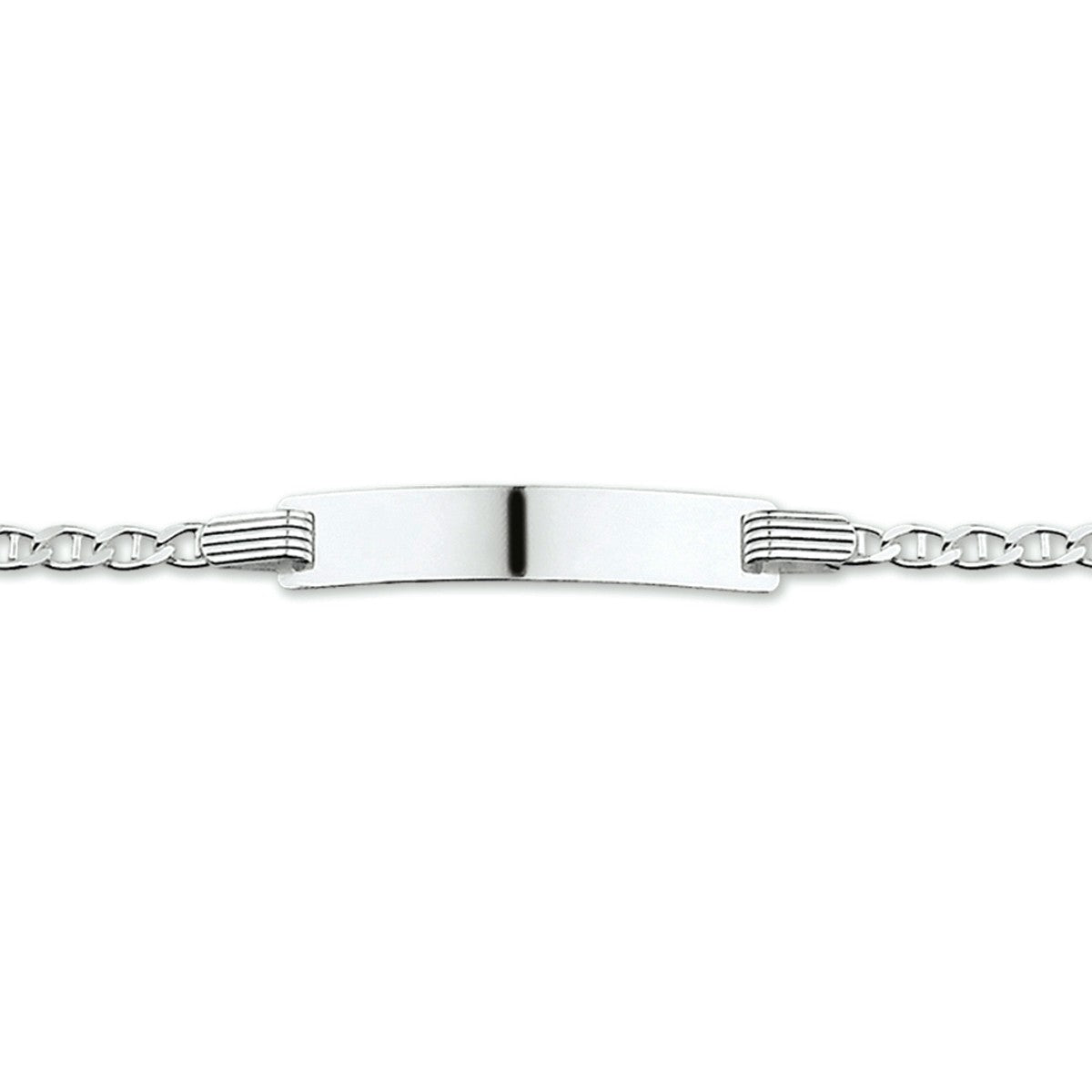 Fantasy Collection Graveerarmband anker plaat 5,0 mm 13 - 15 cm zilver