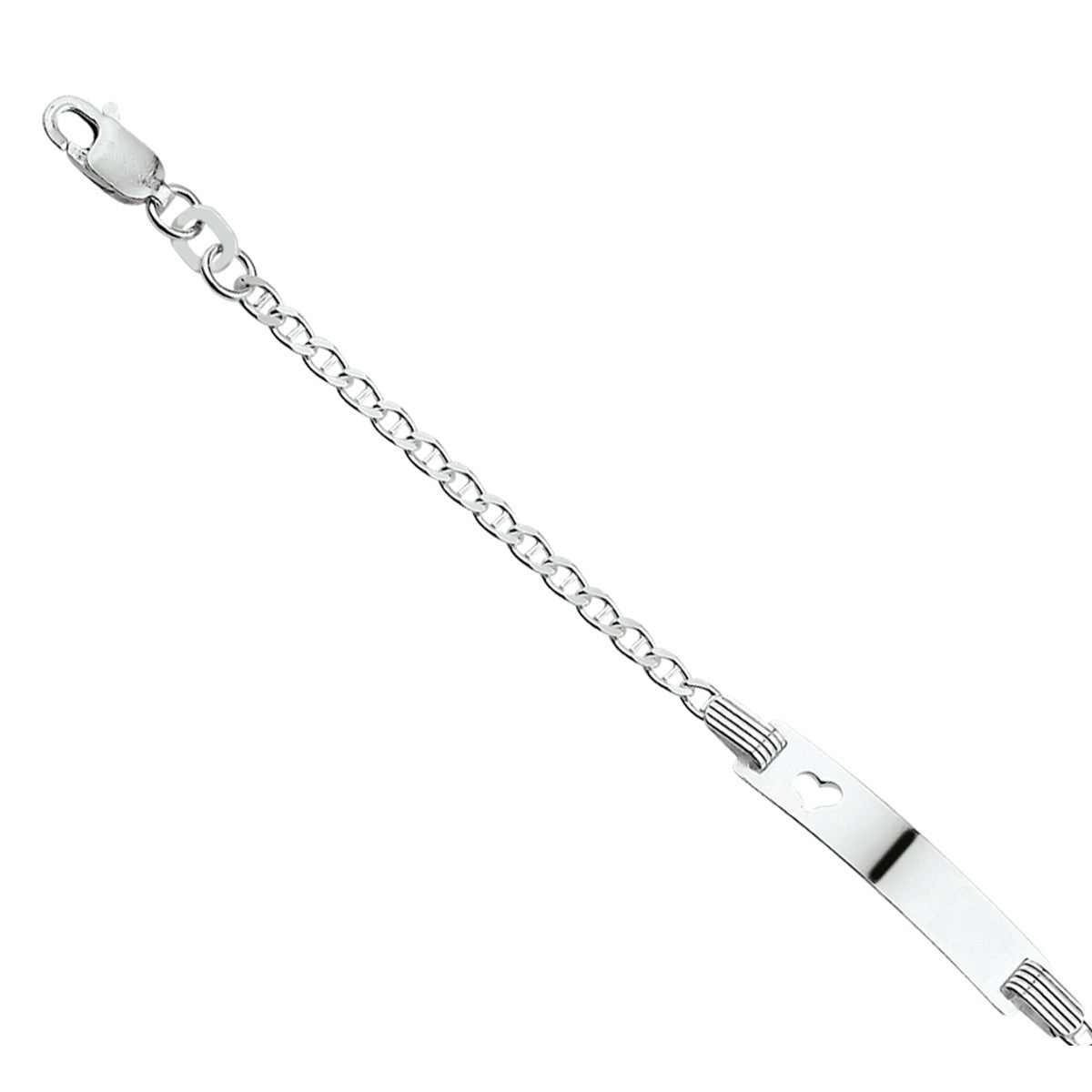Graveerarmband anker plaat 5,0 mm 13 - 15 cm zilver – 1015785