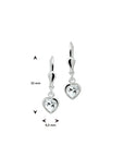 Zilver Oorhangers Hart Zirkonia Brisur Haak 1015868 - PansiteNederland.nl