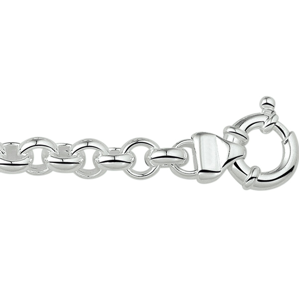 Fantasy Collection Armband jasseron 8,5 mm met groot veerslot zilver